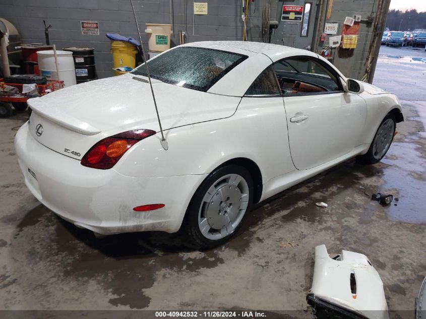 2003 Lexus Sc 430 VIN: JTHFN48Y430041909 Lot: 40942532