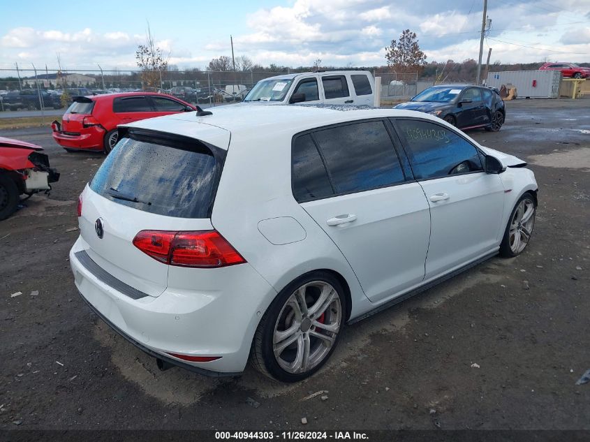 2016 Volkswagen Golf Gti Autobahn W/Performance Package 4-Door VIN: 3VW447AU7GM016457 Lot: 40944303