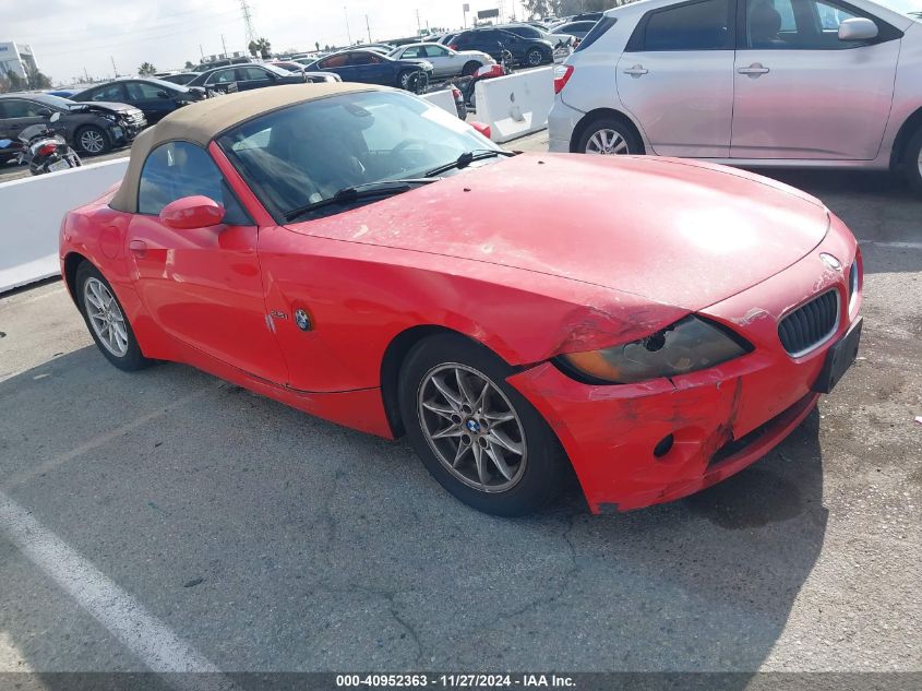 2004 BMW Z4 2.5I VIN: 4USBT33504LS51611 Lot: 40952363