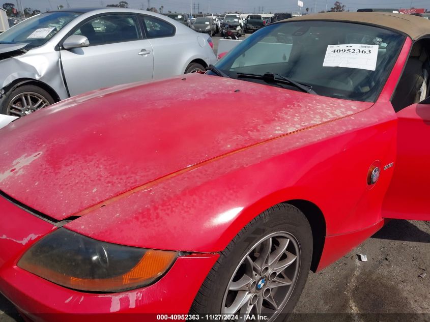 2004 BMW Z4 2.5I VIN: 4USBT33504LS51611 Lot: 40952363