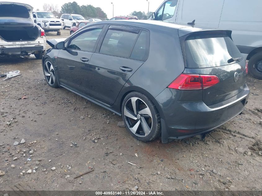 2015 Volkswagen Golf Gti 2.0T S 4-Door VIN: 3VW4T7AU9FM041619 Lot: 40953140