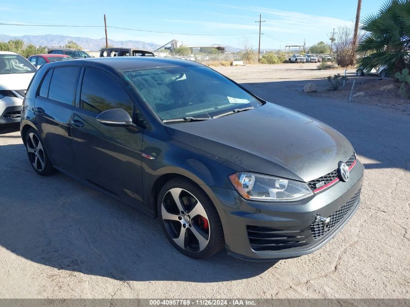 2017 Volkswagen Golf Gti Autobahn 4-Door/S 4-Door/Se 4-Door/Sport 4-Door VIN: 3VW5T7AU5HM016675 Lot: 40957769