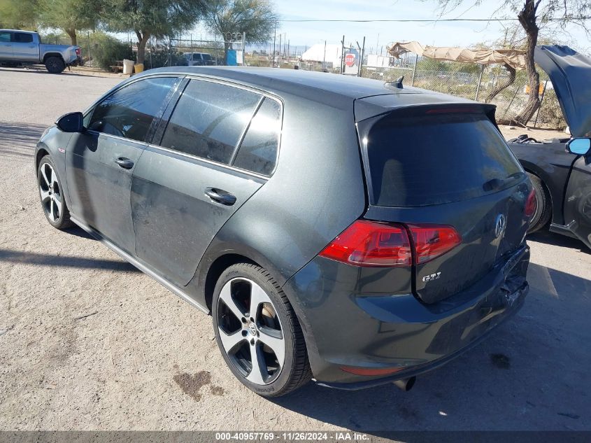 2017 Volkswagen Golf Gti Autobahn 4-Door/S 4-Door/Se 4-Door/Sport 4-Door VIN: 3VW5T7AU5HM016675 Lot: 40957769