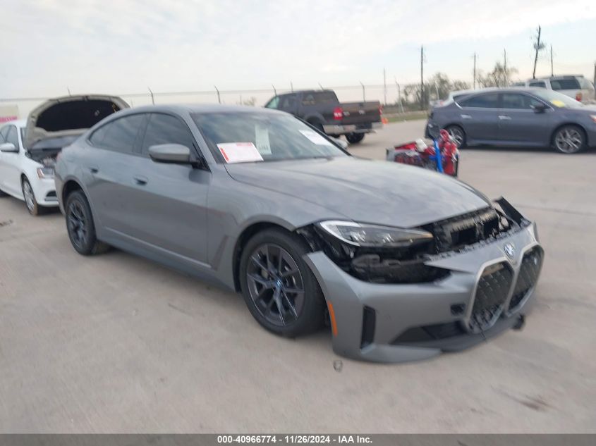 2023 BMW I4 Edrive35 VIN: WBY43AW04PFP38900 Lot: 40966774