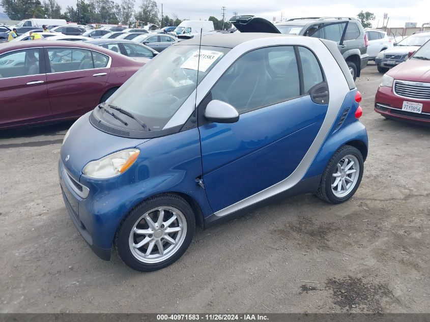 2008 Smart Fortwo Passion/Pure VIN: WMEEJ31X78K175850 Lot: 40971583