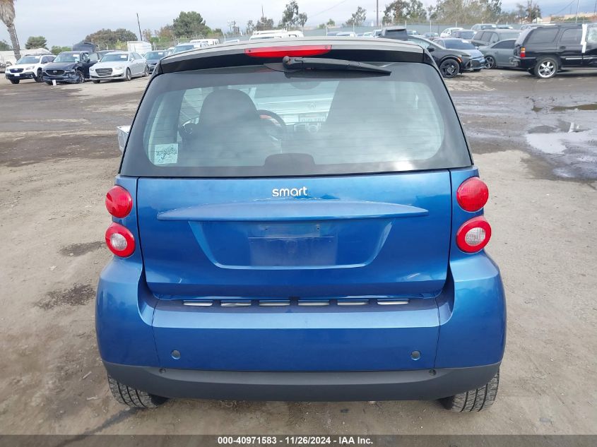 2008 Smart Fortwo Passion/Pure VIN: WMEEJ31X78K175850 Lot: 40971583