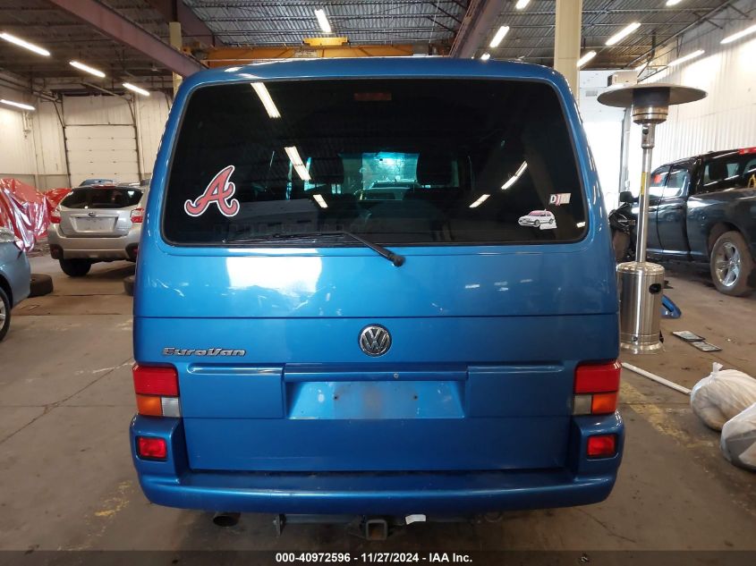 2003 Volkswagen Eurovan Mv VIN: WV2MB47043H014497 Lot: 40972596