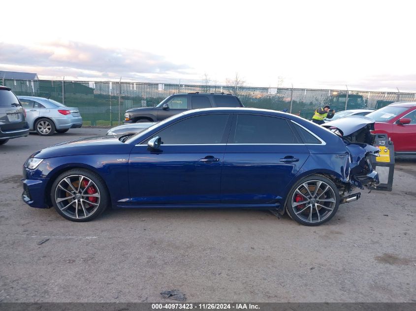 2018 Audi S4 3.0T Premium Plus VIN: WAUB4AF44JA116162 Lot: 40973423