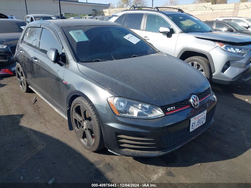 2015 Volkswagen Golf Gti 2.0T S 4-Door VIN: 3VW5T7AU1FM086624 Lot: 40975443