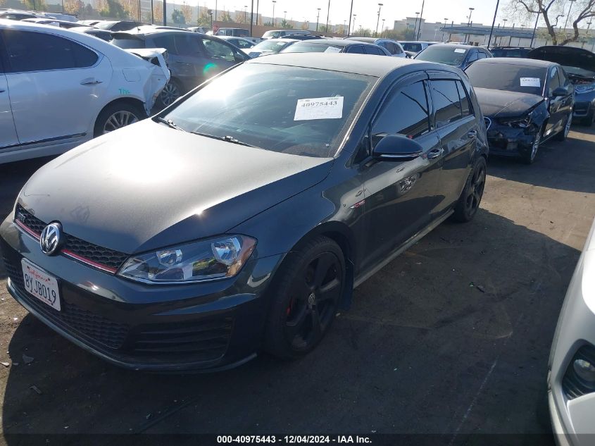 2015 Volkswagen Golf Gti 2.0T S 4-Door VIN: 3VW5T7AU1FM086624 Lot: 40975443