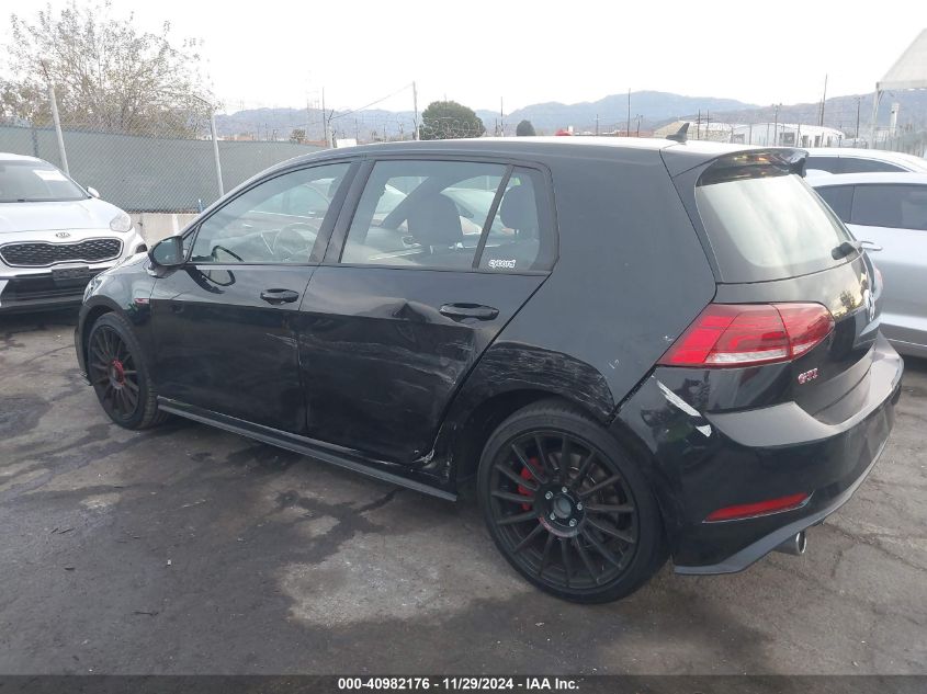 2019 Volkswagen Golf Gti 2.0T Autobahn/2.0T Rabbit Edition/2.0T S/2.0T Se VIN: 3VW6T7AU5KM035805 Lot: 40982176