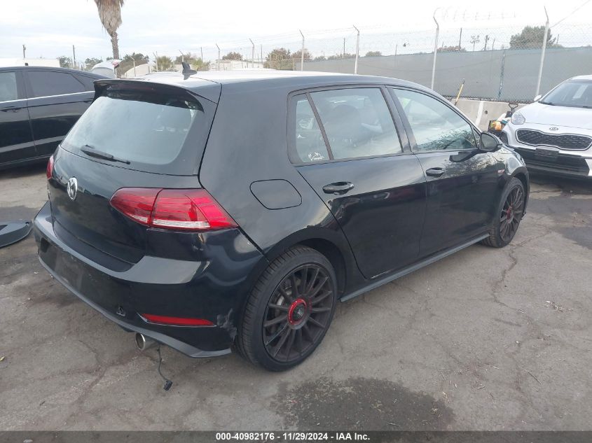 2019 Volkswagen Golf Gti 2.0T Autobahn/2.0T Rabbit Edition/2.0T S/2.0T Se VIN: 3VW6T7AU5KM035805 Lot: 40982176