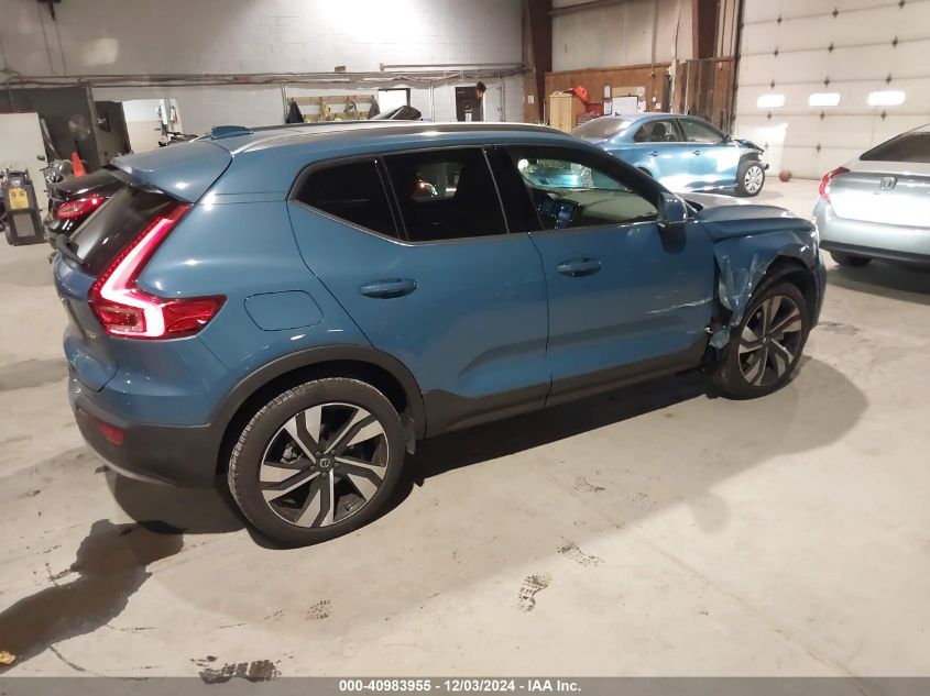 2024 Volvo Xc40 B5 Plus Bright Theme VIN: YV4L12UE9R2225740 Lot: 40983955