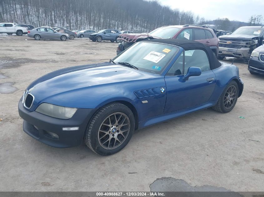 2001 BMW Z3 2.5I VIN: WBACN33421LM00105 Lot: 40988627