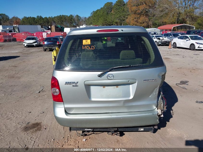 2003 Mazda Mpv Es/Lx/Lx-Sv VIN: JM3LW28A530371901 Lot: 40988971