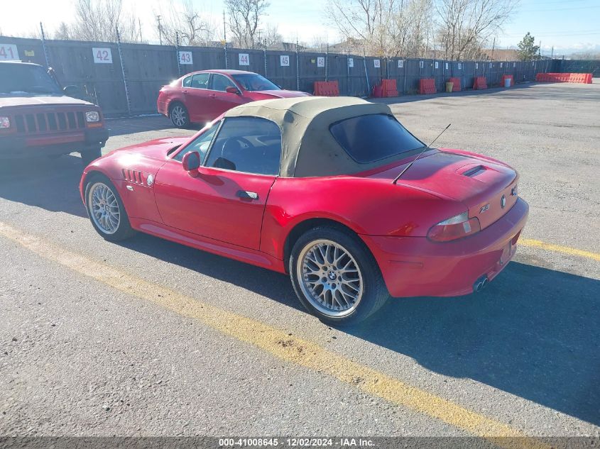 2000 BMW Z3 2.8 VIN: 4USCH3341YLF71185 Lot: 41008645