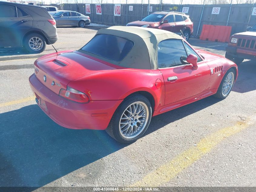 2000 BMW Z3 2.8 VIN: 4USCH3341YLF71185 Lot: 41008645