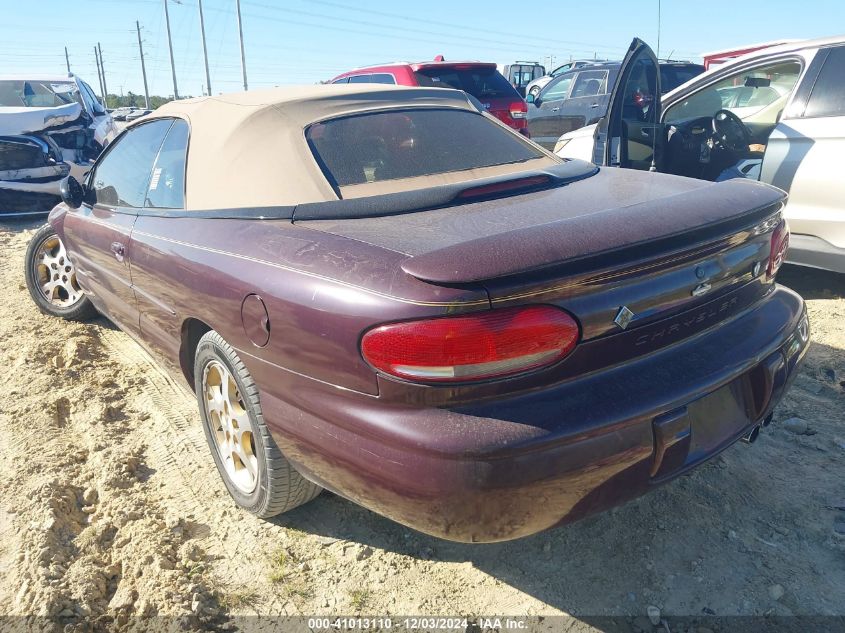 1999 Chrysler Sebring Jxi VIN: 3C3EL55H6XT516518 Lot: 41013110