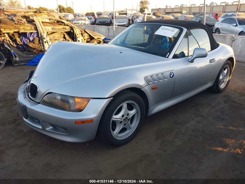 1998 BMW Z3 1.9 VIN: 4USCH7334WLE10468 Lot: 41031146