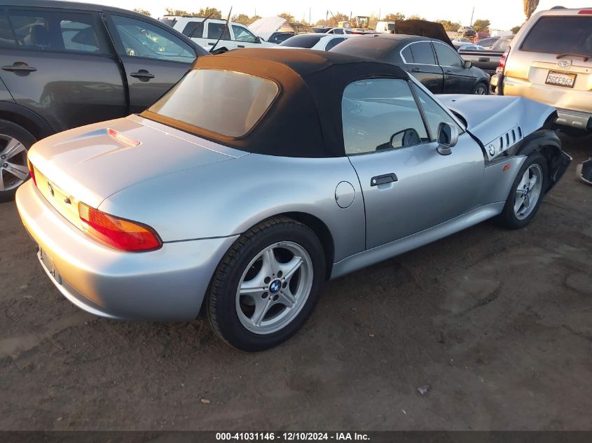 1998 BMW Z3 1.9 VIN: 4USCH7334WLE10468 Lot: 41031146