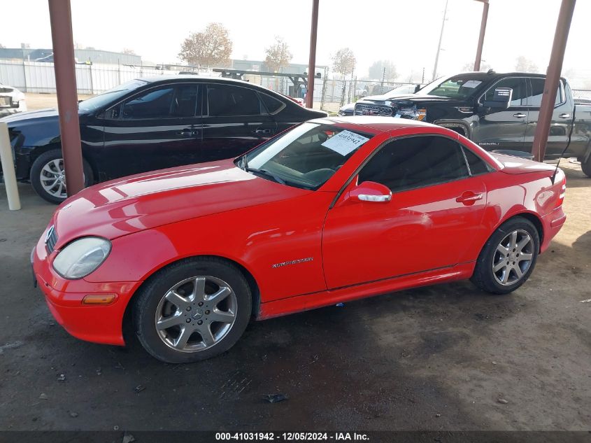 2003 Mercedes-Benz Slk 230 Kompressor VIN: WDBKK49F23F272678 Lot: 41031942