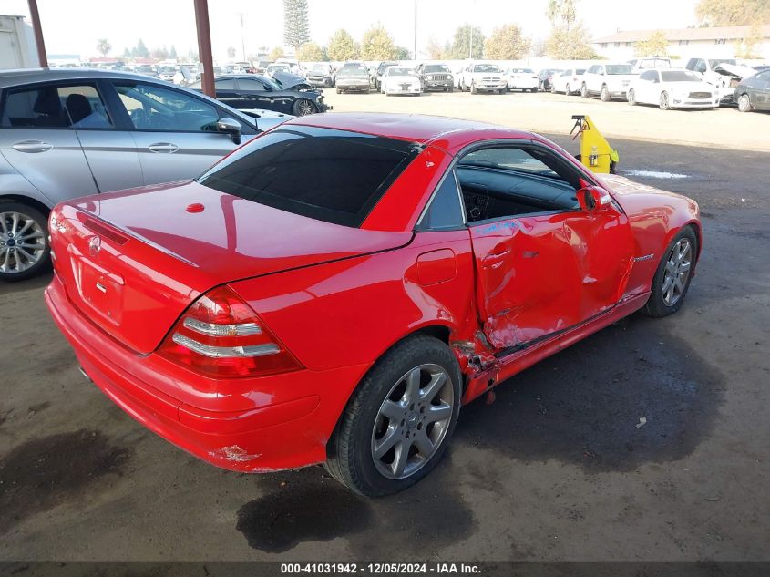 2003 Mercedes-Benz Slk 230 Kompressor VIN: WDBKK49F23F272678 Lot: 41031942