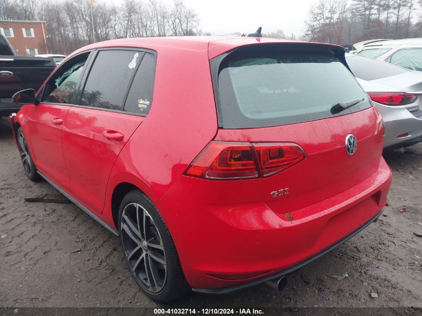 2017 Volkswagen Golf Gti Sport 4-Door VIN: 3VW547AU8HM005263 Lot: 41032714