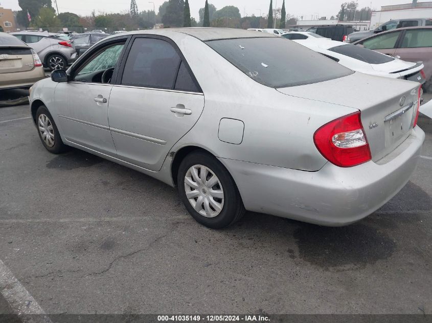 2003 Toyota Camry Le VIN: JTDBE32K630155568 Lot: 41035149