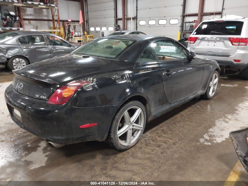 2004 Lexus Sc 430 VIN: JTHFN48Y040058272 Lot: 41041128