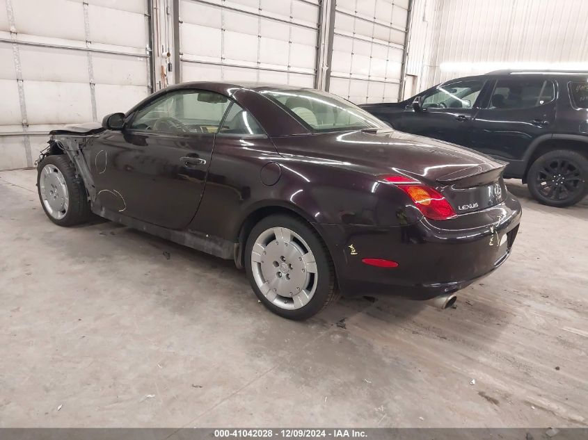 2003 Lexus Sc 430 VIN: JTHFN48Y030040692 Lot: 41042028