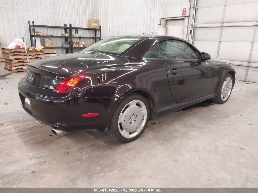 2003 Lexus Sc 430 VIN: JTHFN48Y030040692 Lot: 41042028