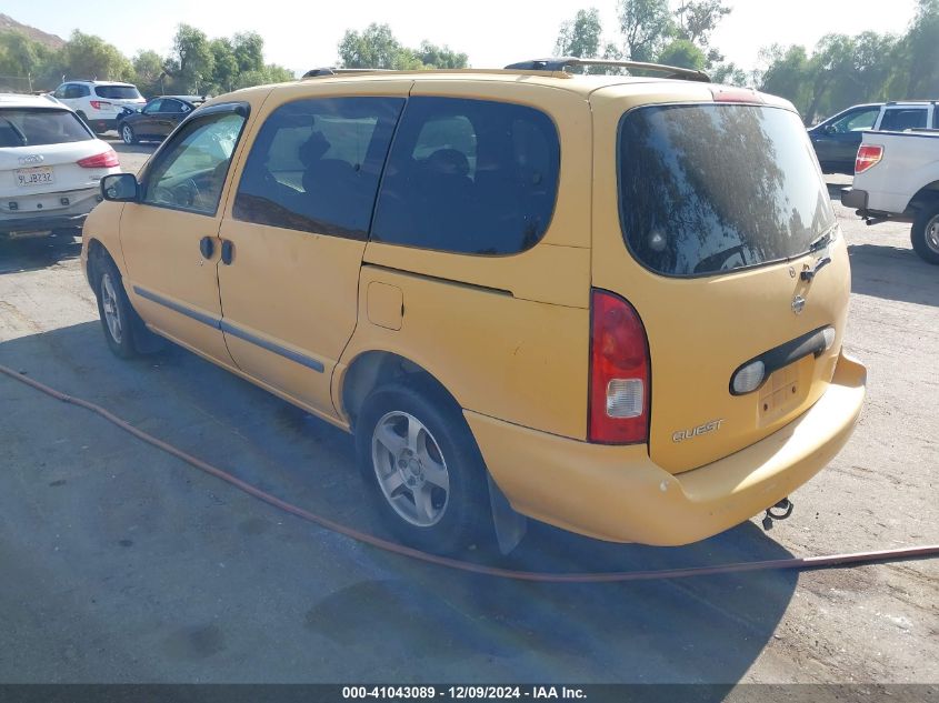 2001 Nissan Quest Gxe VIN: 4N2ZN15T81D826619 Lot: 41043089