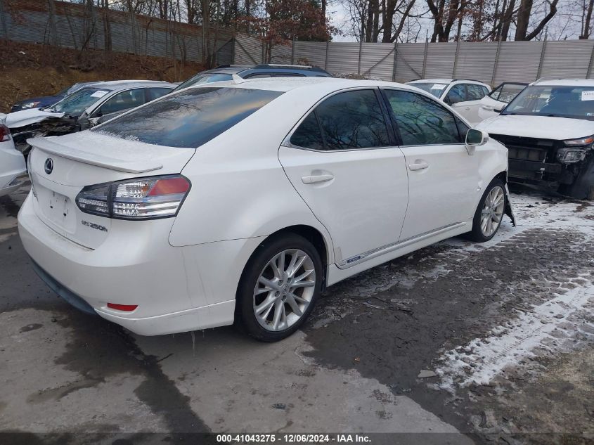 2010 Lexus Hs 250H Premium VIN: JTHBB1BA9A2027569 Lot: 41043275