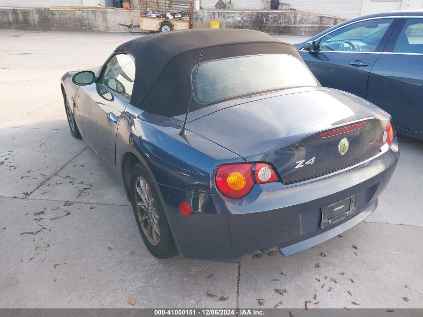 2004 BMW Z4 2.5I VIN: 4USBT33574LS50598 Lot: 41050151