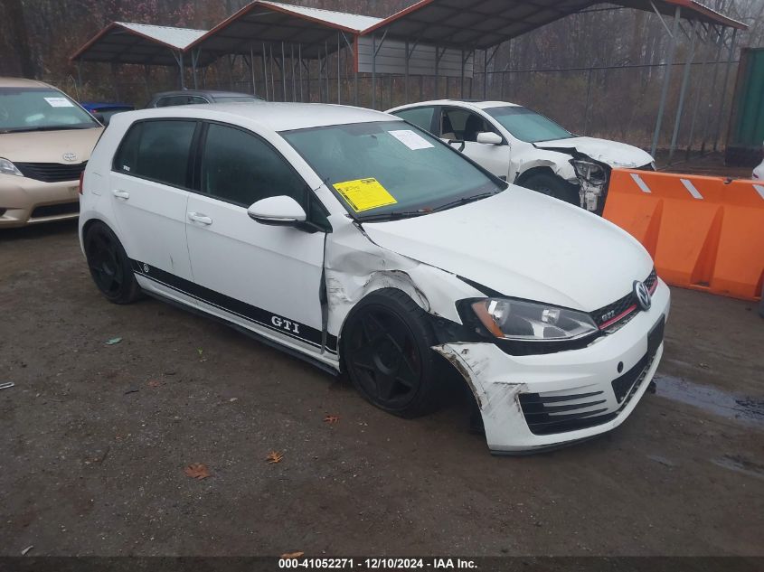 2016 Volkswagen Golf Gti S 4-Door VIN: 3VW5T7AU2GM065492 Lot: 41052271