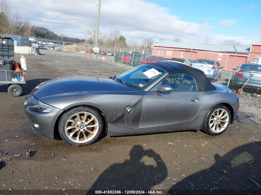 2003 BMW Z4 2.5I VIN: 4USBT33443LR66705 Lot: 41052306