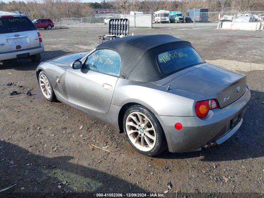 2003 BMW Z4 2.5I VIN: 4USBT33443LR66705 Lot: 41052306