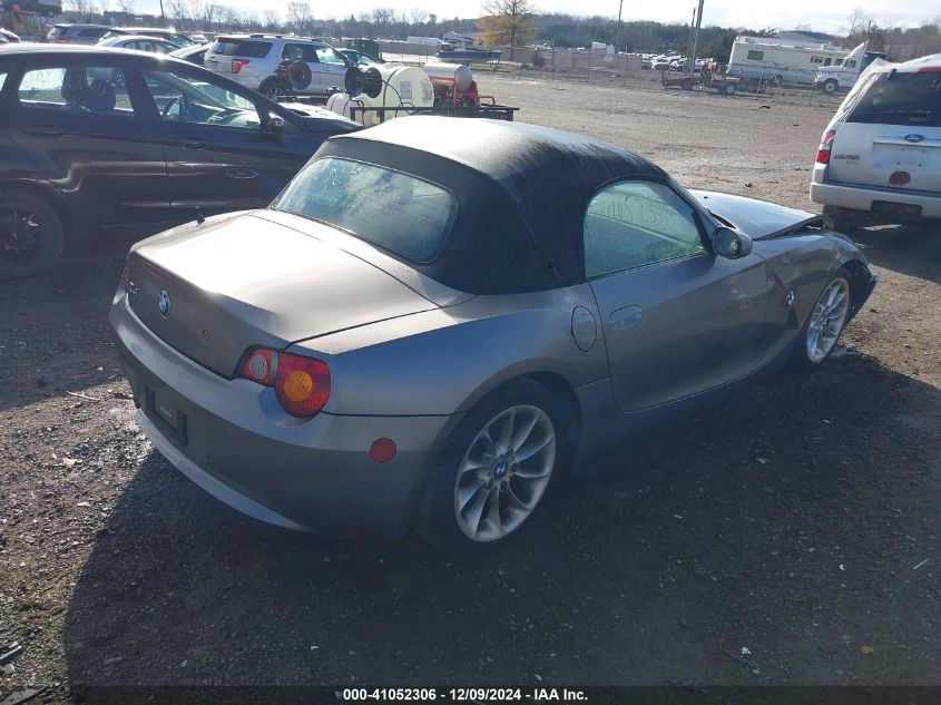 2003 BMW Z4 2.5I VIN: 4USBT33443LR66705 Lot: 41052306