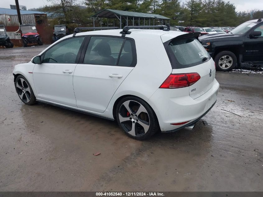 2015 Volkswagen Golf Gti 2.0T S 4-Door VIN: 3VW5T7AU1FM068205 Lot: 41052540