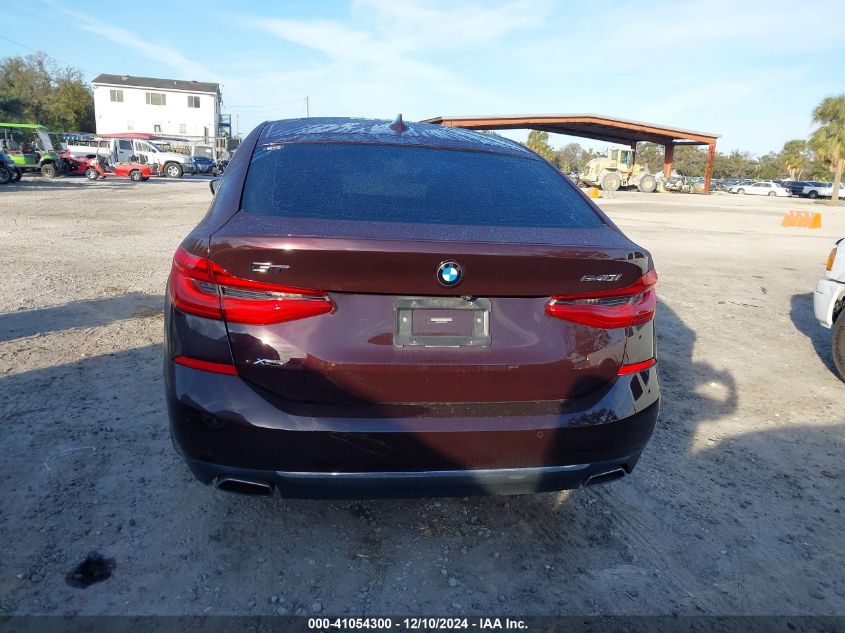 2018 BMW 640I Gran Turismo xDrive VIN: WBAJV6C57JBK07911 Lot: 41054300