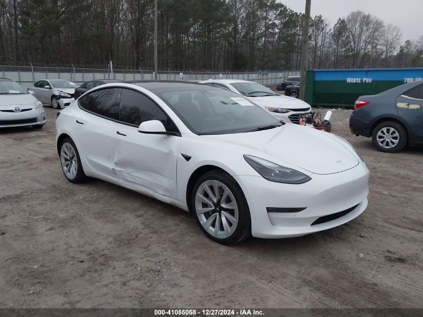 2022 Tesla Model 3 Long Range Dual Motor All-Wheel Drive VIN: 5YJ3E1EB8NF173966 Lot: 41055058