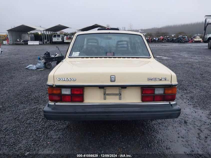 1986 Volvo 244 Dl/Gl VIN: YV1AX8848G1177187 Lot: 41056629