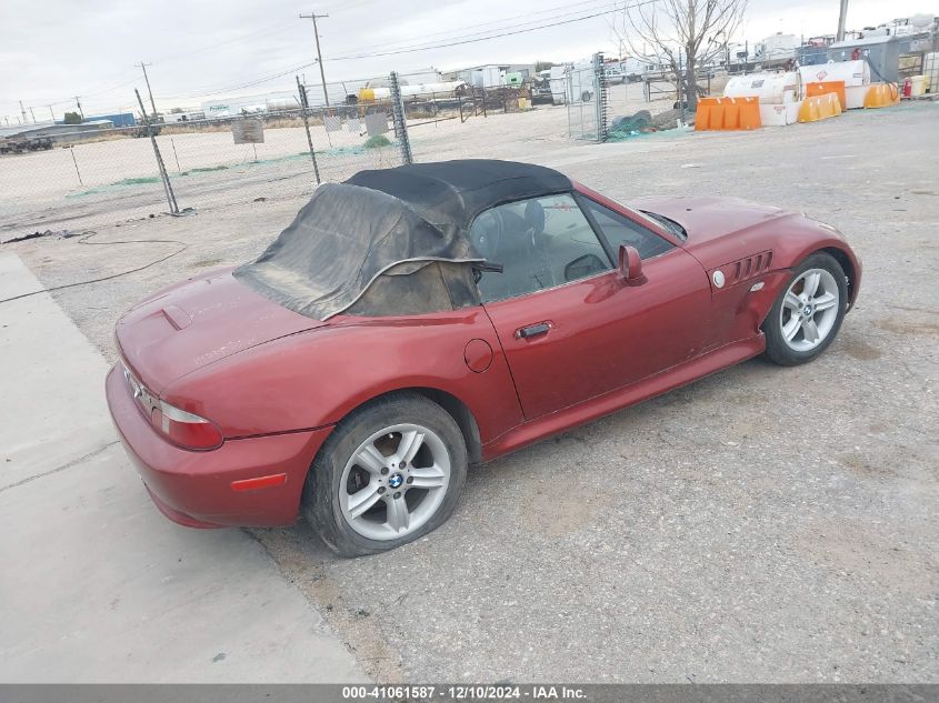 2000 BMW Z3 2.3 VIN: 4USCH9342YLG04696 Lot: 41061587