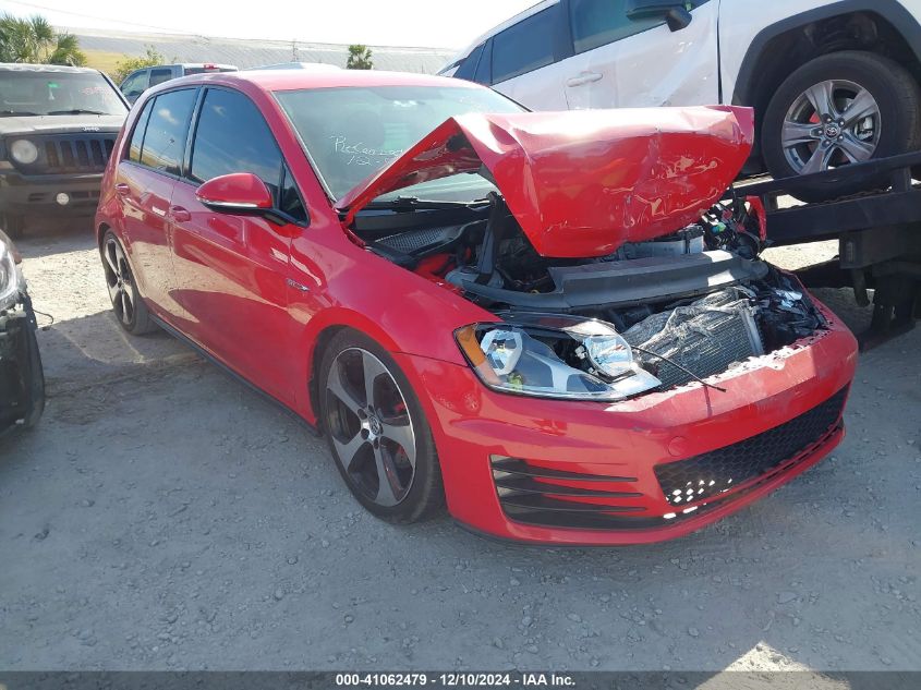 2017 Volkswagen Golf Gti Autobahn 4-Door/S 4-Door/Se 4-Door/Sport 4-Door VIN: 3VW4T7AU9HM066135 Lot: 41062479