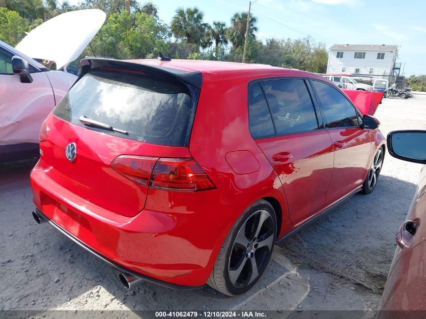 2017 Volkswagen Golf Gti Autobahn 4-Door/S 4-Door/Se 4-Door/Sport 4-Door VIN: 3VW4T7AU9HM066135 Lot: 41062479