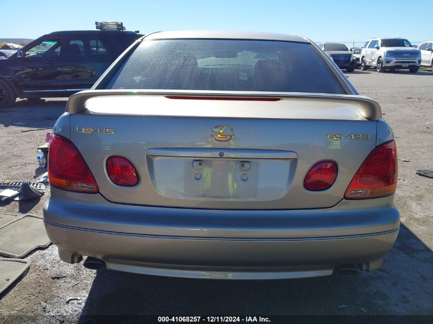 2001 Lexus Gs VIN: JT8BL69S710004103 Lot: 41068257