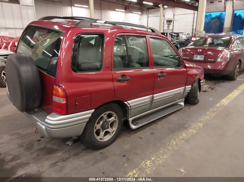 2001 Chevrolet Tracker Hard Top Lt VIN: 2CNBJ634X16953830 Lot: 41072558