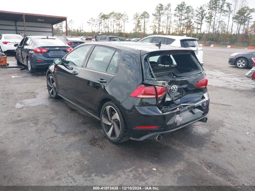 2019 Volkswagen Golf Gti 2.0T Autobahn/2.0T Rabbit Edition/2.0T S/2.0T Se VIN: 3VW5T7AU8KM033803 Lot: 41073438