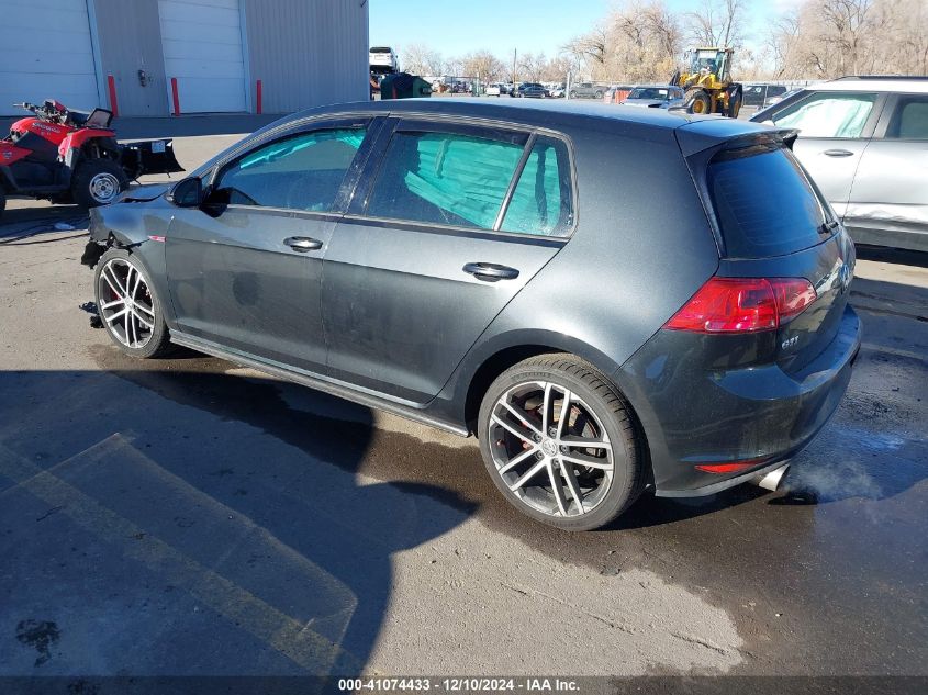 2017 Volkswagen Golf Gti Autobahn 4-Door/S 4-Door/Se 4-Door/Sport 4-Door VIN: 3VW5T7AU0HM063368 Lot: 41074433