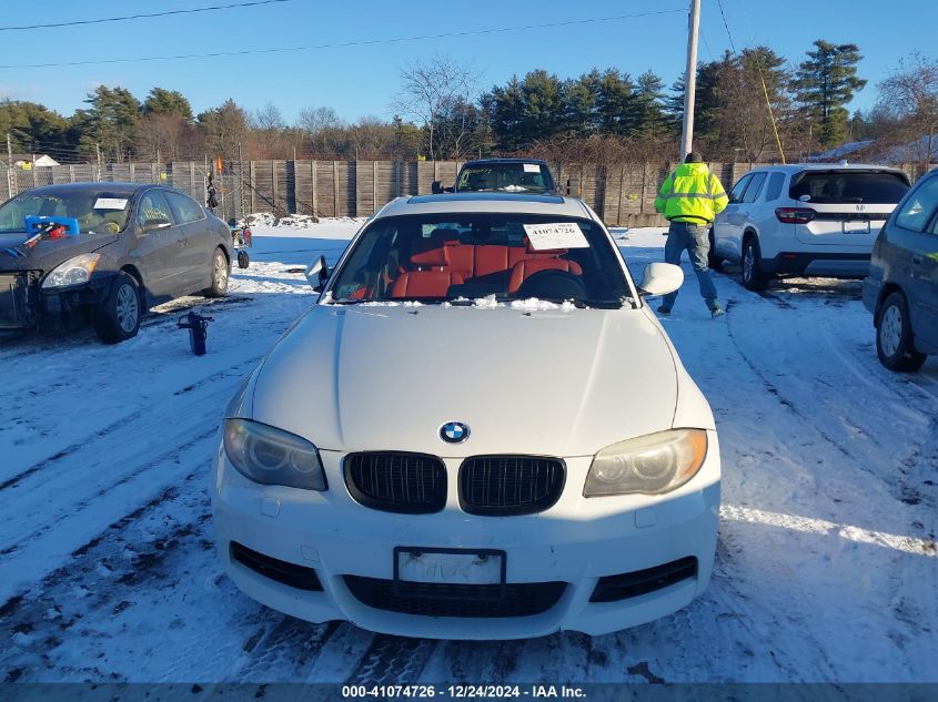 2012 BMW 135I VIN: WBAUC9C55CVM12391 Lot: 41074726